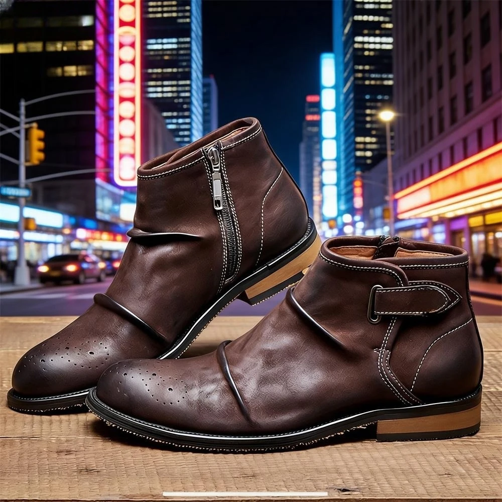 Men's Brogue Toe Ankle Boots,  - Formal Men Daily Wear Footwear recension och pris