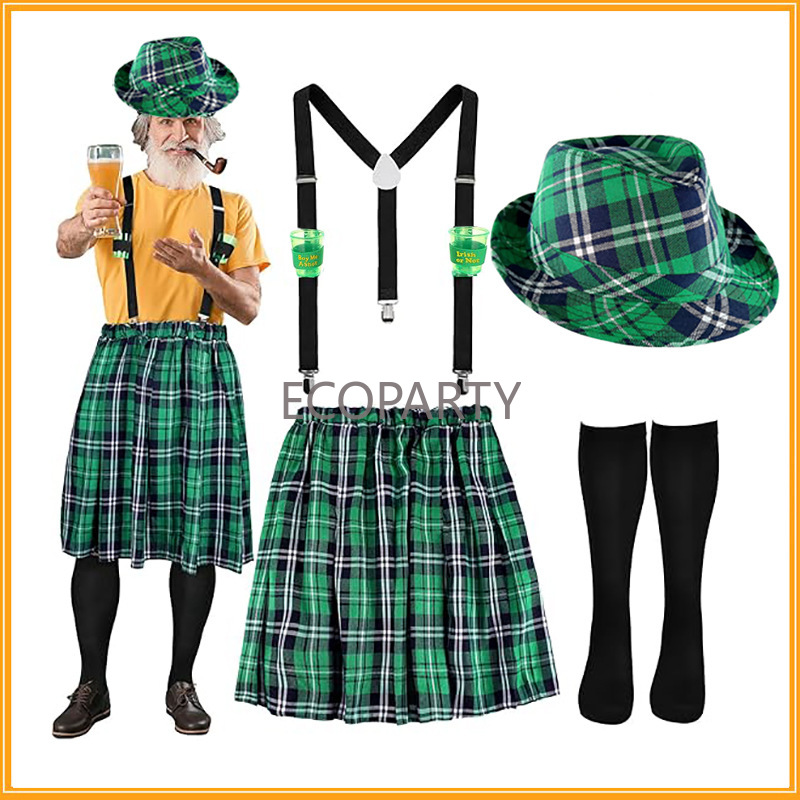 St. Patricks Day Costume Set G - Sock Garter Men recension och pris