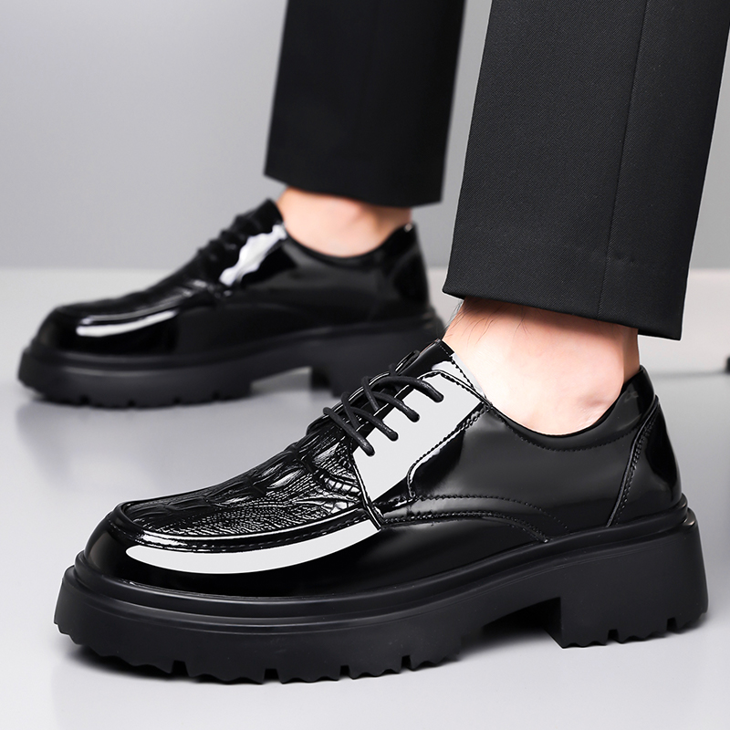 Men Leather Shoes Spring Briti - Formal Men Daily Wear Footwear recension och pris