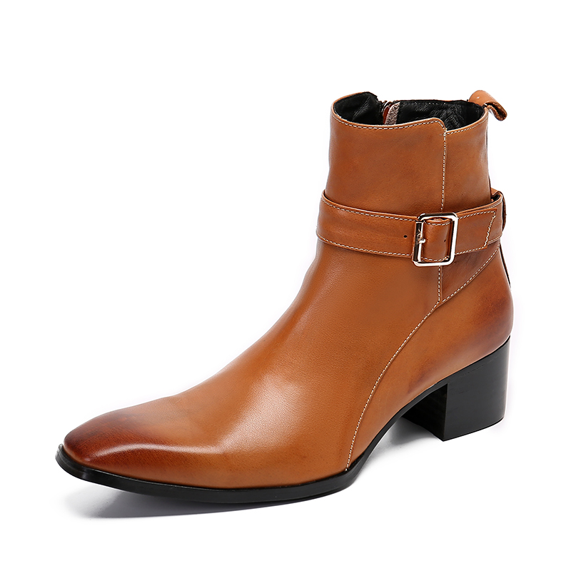 Winter Brown Buckle Pointed Me - Men Formal Wear With Boots recension och pris