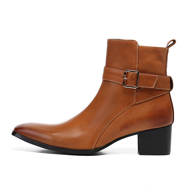 Winter Brown Buckle Pointed Me - Men Formal Wear With Boots recension och pris