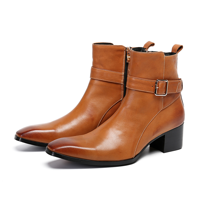 Winter Brown Buckle Pointed Me - Men Formal Wear With Boots recension och pris