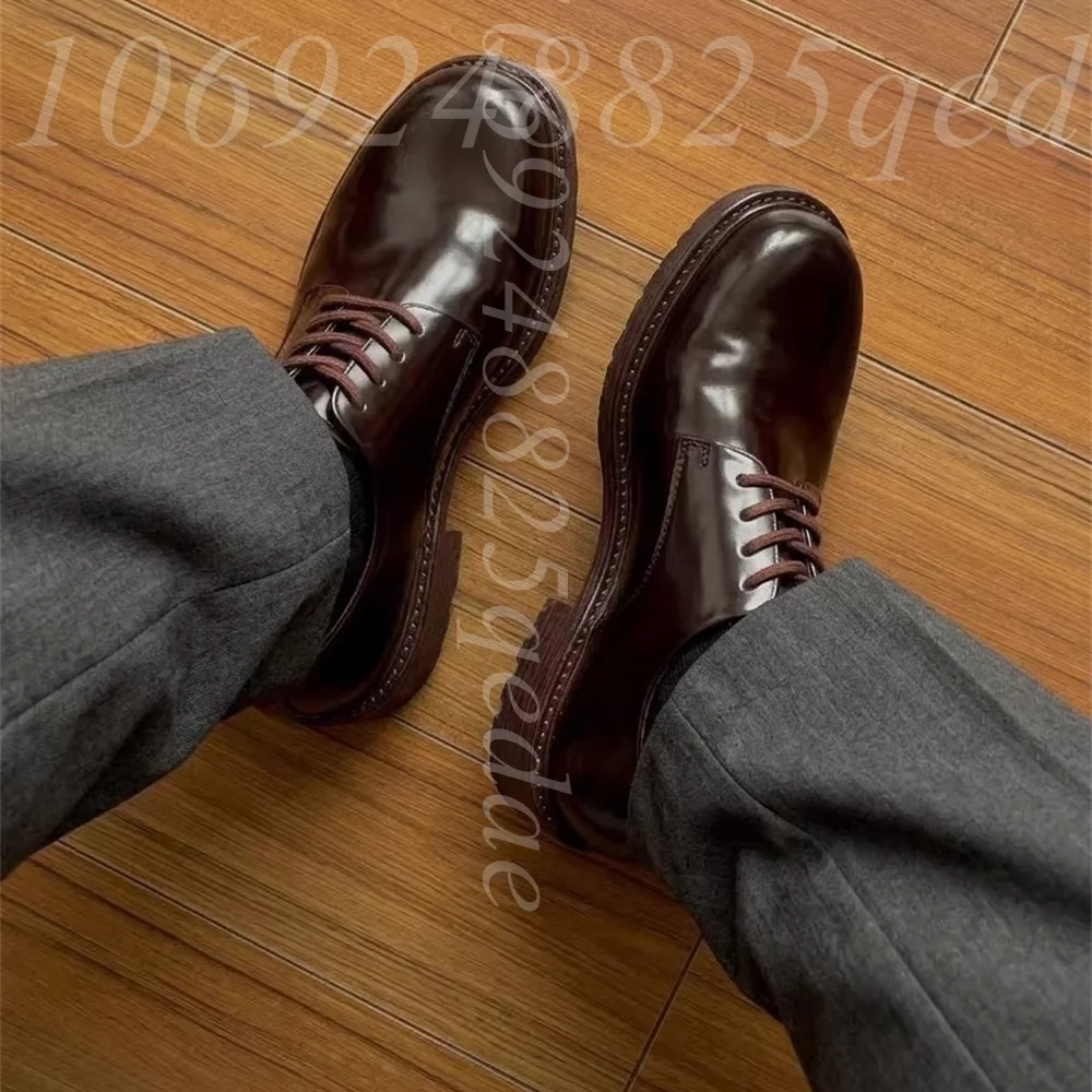 Men's Handmade Vintage Lace-Up - Formal Men Daily Wear Footwear recension och pris