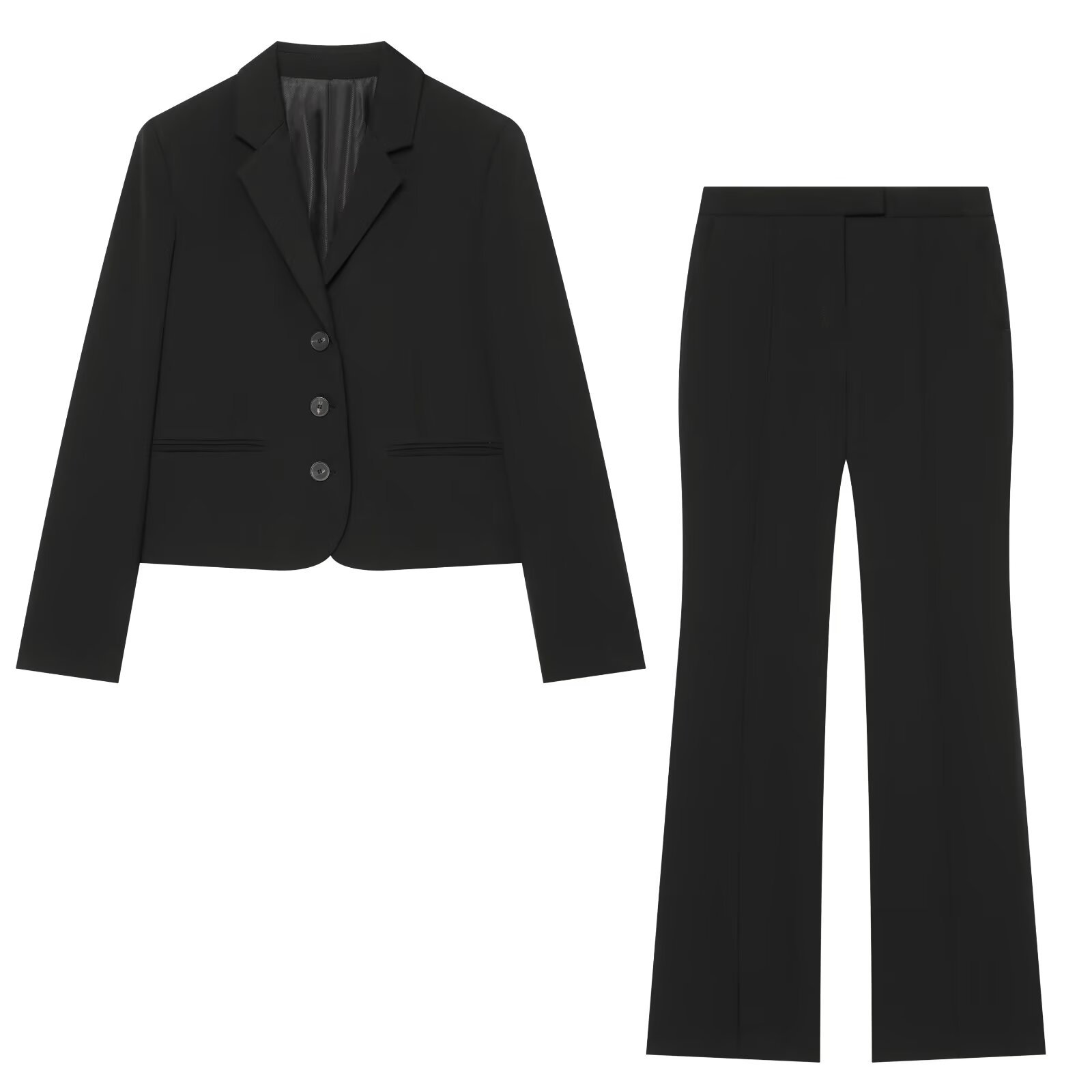 Womens Formal Black Suit 2 Pie - Men Formal Wear All Black recension och pris