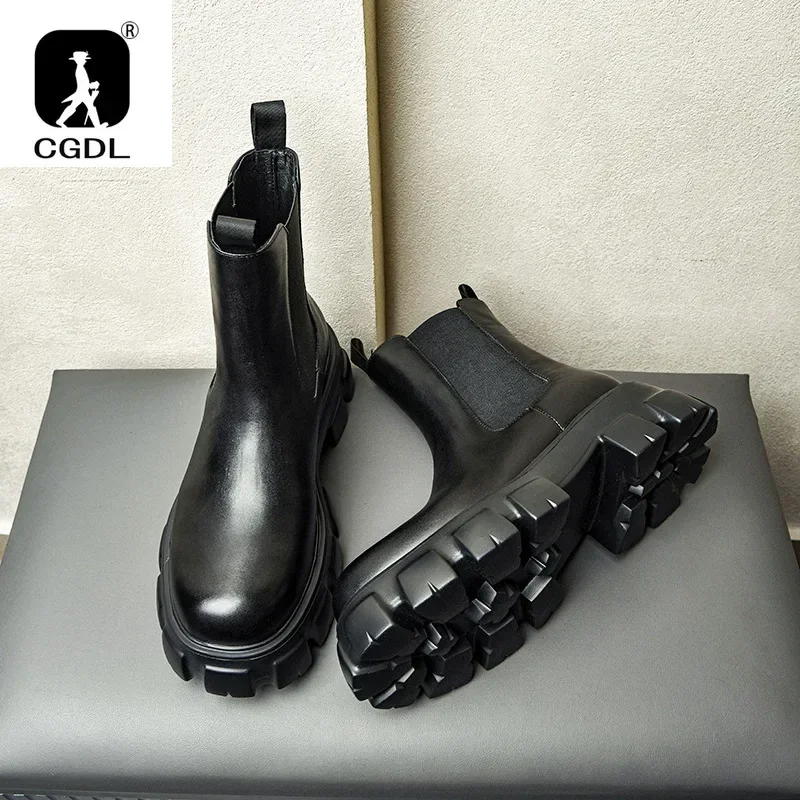 Genuine Leather Thick-soled Me - Men Formal Wear With Boots recension och pris