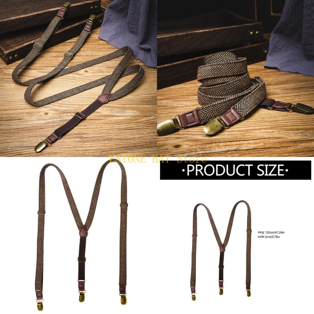 49MF 3 Clip Men Suspenders Ela - Men'S Formal Wear With Suspenders recension och pris