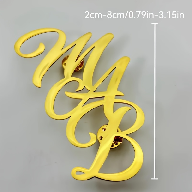 Custom Monogram Initial Name S - Tuxedo Lapel Pin recension och pris