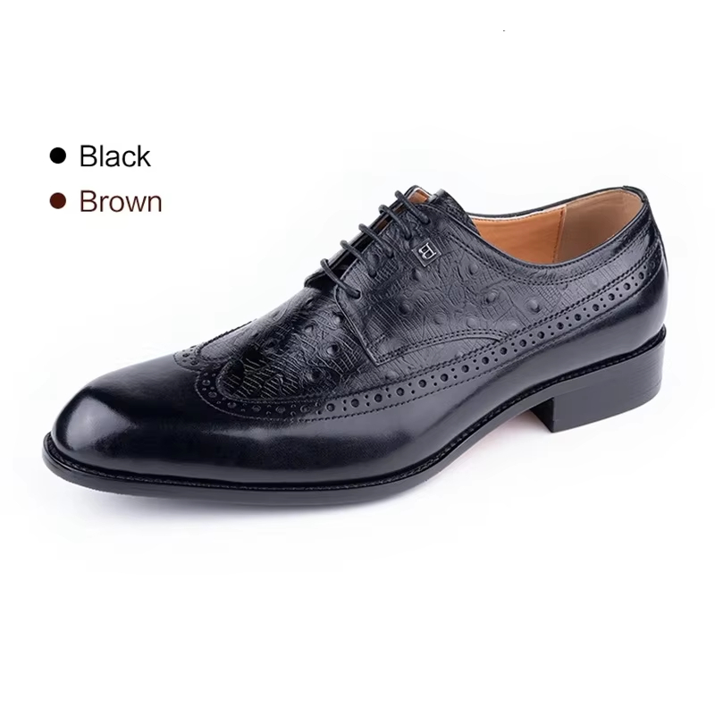 Men's Cowhide Leather Shoes La - Formal Men Daily Wear Footwear recension och pris