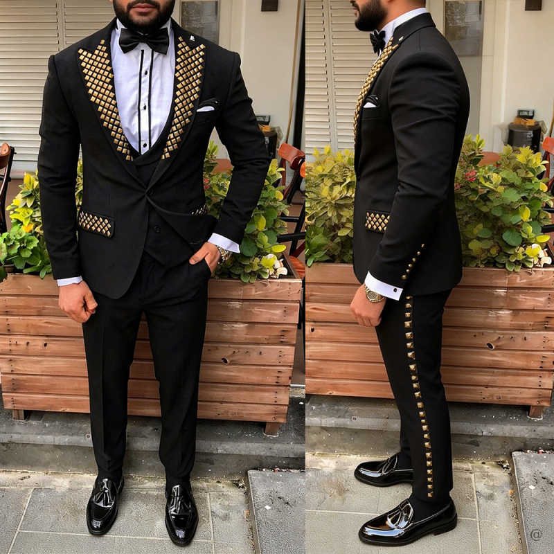 Modern Man Tuxedos Beaded Peak - Men Formal Wear Modern recension och pris